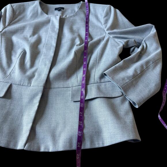 Ann Taylor 2 piece Blazer Skirt suit Women's 14 16 Gray Professional academia - Picture 5 of 10